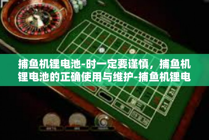 捕鱼机锂电池-时一定要谨慎，捕鱼机锂电池的正确使用与维护-捕鱼机锂电池